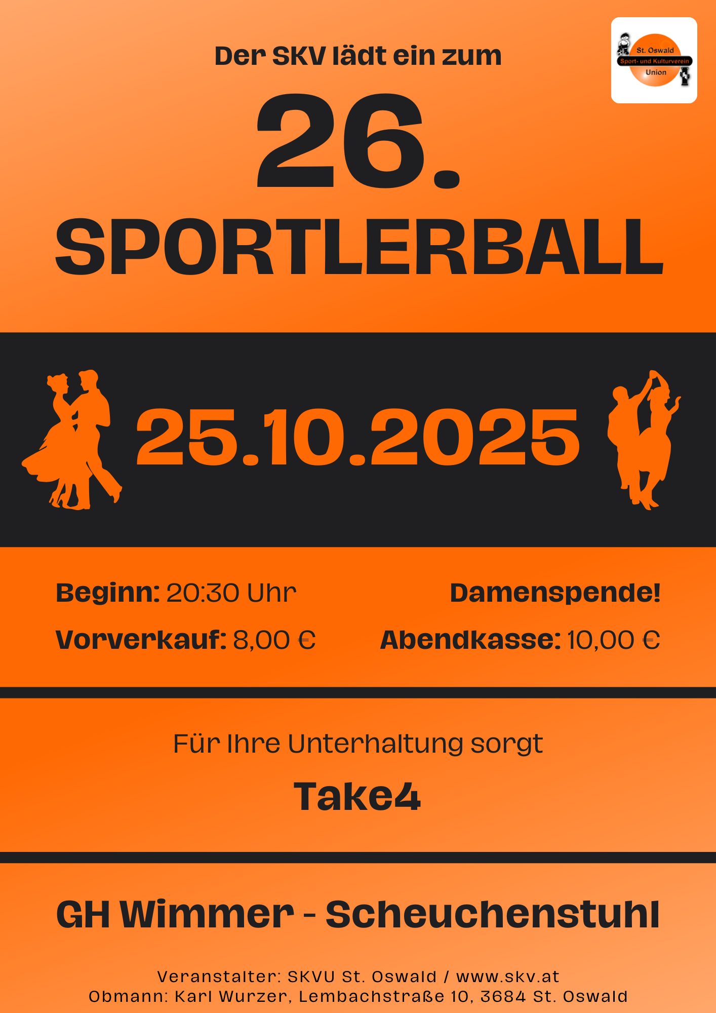 Einladung zum 26. Sportlerball
